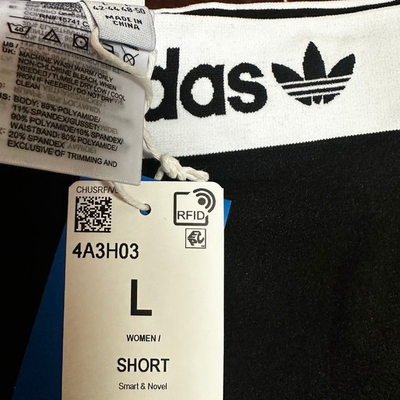 Adidas Womens Black Smart And Novel Stretch Slim Fit Triangle Bra And Shorts Set - Picture 3 of 5